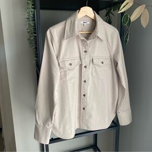 Madewell Western Style Button Up Shirt in Brushed Twill